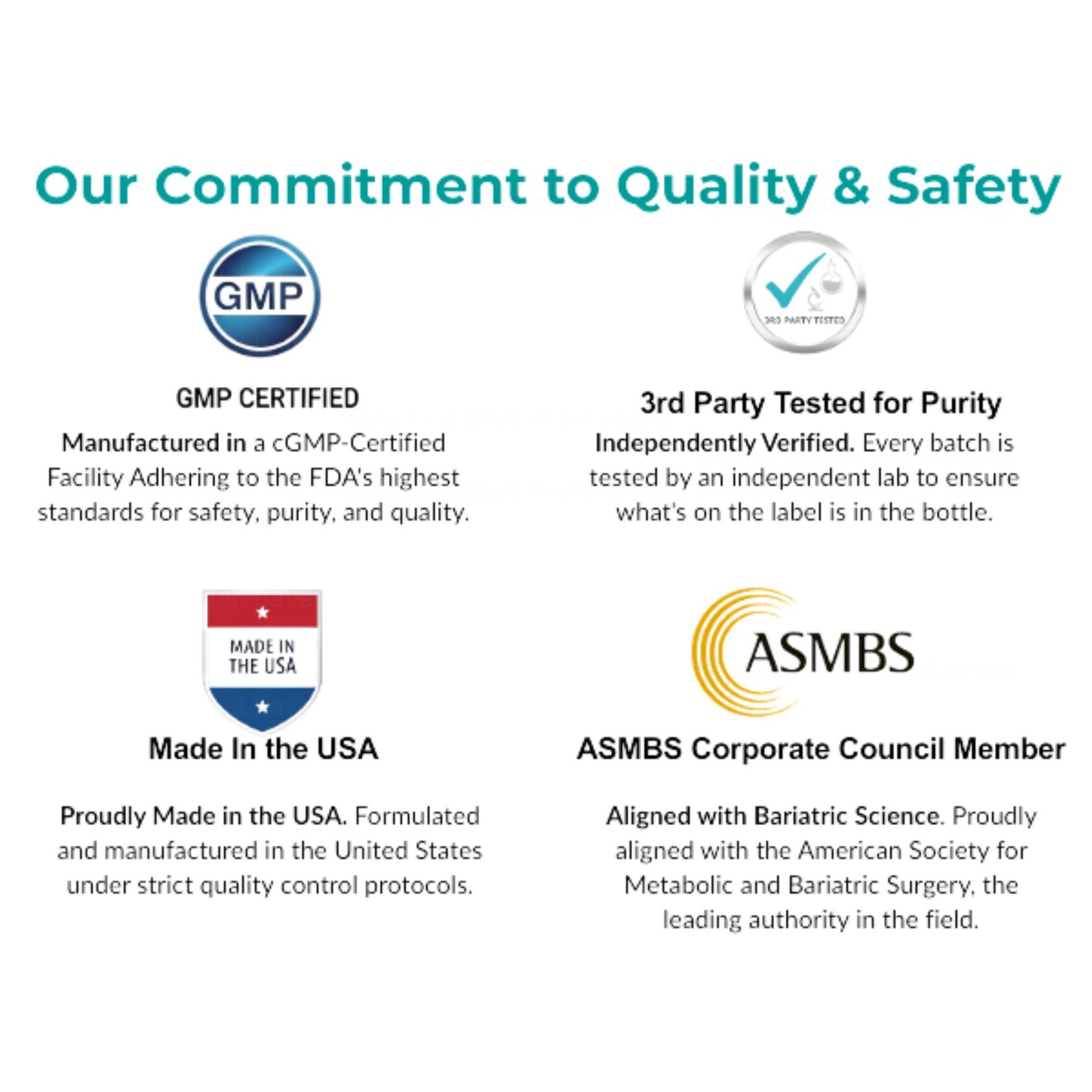 Premium natural ingredients used in Universal Body Labs bariatric supplements